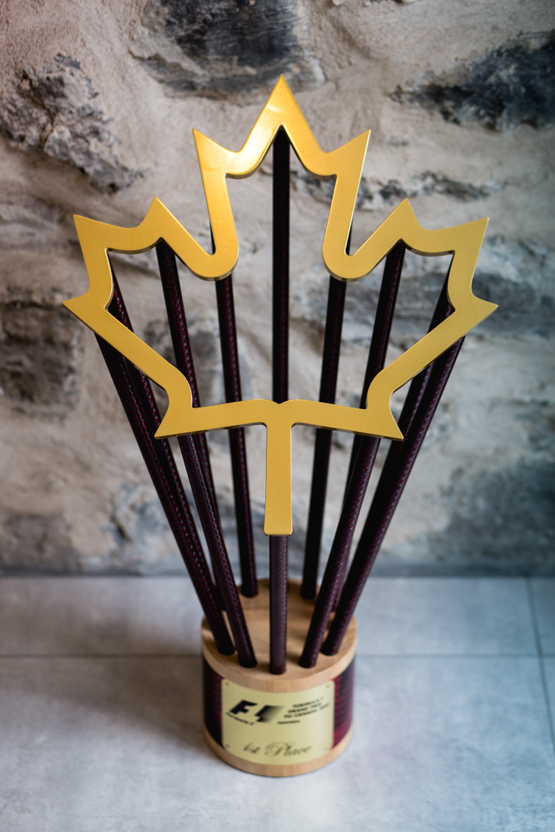 Illustration for article titled The Fascinating Process That Turned Maple And Carbon Fiber Into Canada's F1 Trophy